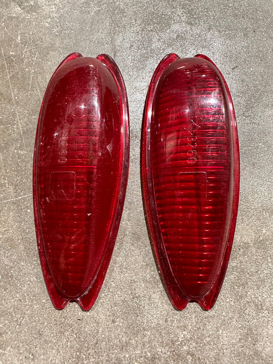 356 Rear Red Teardrop Taillight Lenses (Pair)