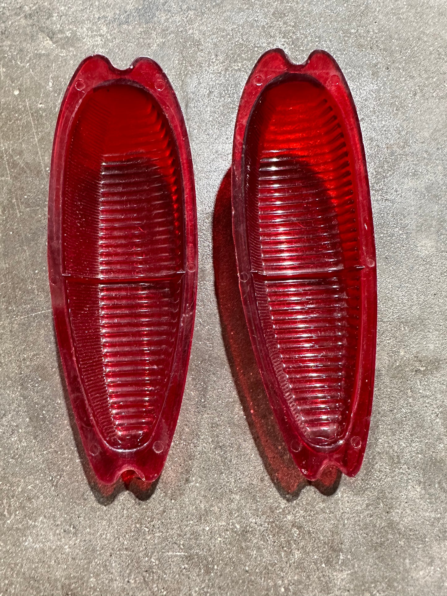 356 Rear Red Teardrop Taillight Lenses (Pair)